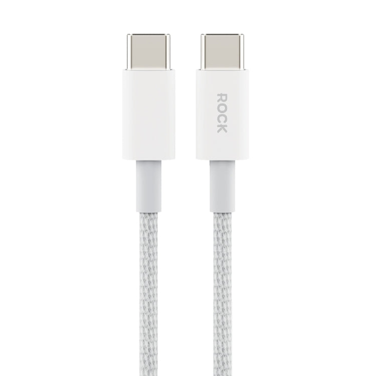 ROCK Z20 60W USB-C / Type-C to USB-C / Type-C Fast Charging Data Cable, Length:1m(Grey White) - USB-C & Type-C Cable by ROCK | Online Shopping UK | buy2fix