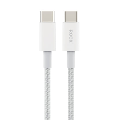 ROCK Z20 60W USB-C / Type-C to USB-C / Type-C Fast Charging Data Cable, Length:1m(Grey White) - USB-C & Type-C Cable by ROCK | Online Shopping UK | buy2fix