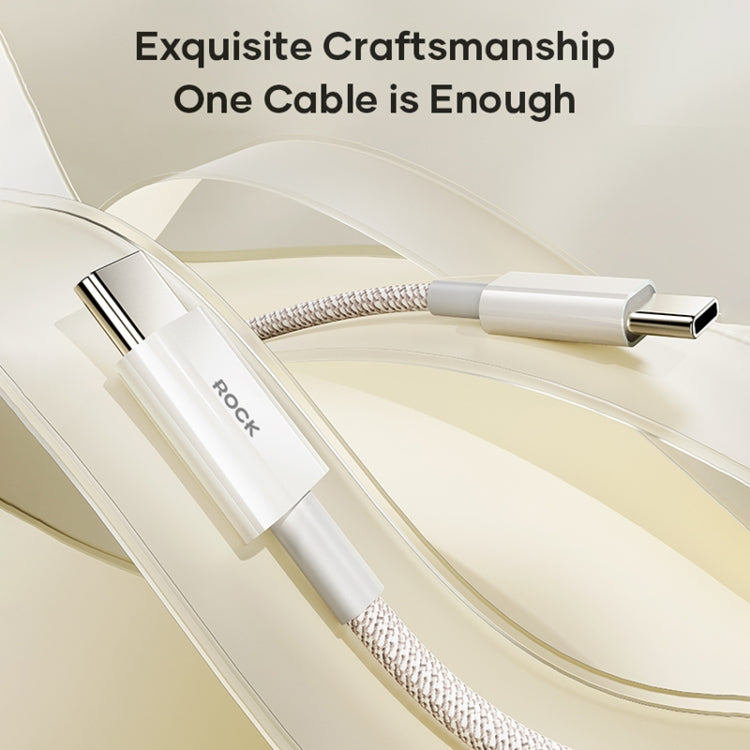 ROCK Z20 60W USB-C / Type-C to USB-C / Type-C Fast Charging Data Cable, Length:1m(Grey White) - USB-C & Type-C Cable by ROCK | Online Shopping UK | buy2fix