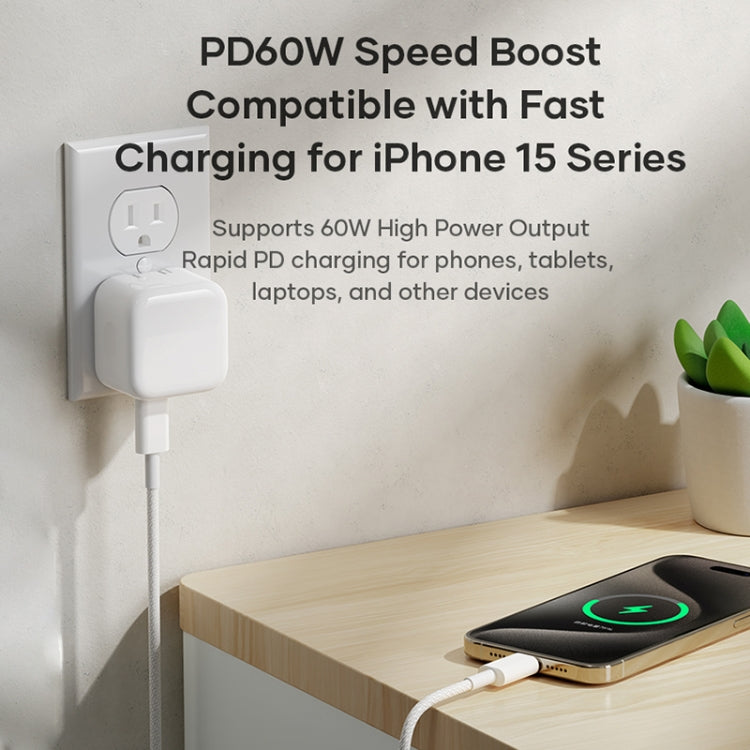 ROCK Z20 60W USB-C / Type-C to USB-C / Type-C Fast Charging Data Cable, Length:1m(Grey White) - USB-C & Type-C Cable by ROCK | Online Shopping UK | buy2fix