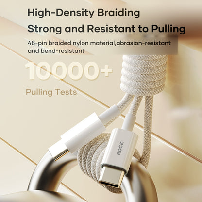 ROCK Z20 60W USB-C / Type-C to USB-C / Type-C Fast Charging Data Cable, Length:1m(Grey White) - USB-C & Type-C Cable by ROCK | Online Shopping UK | buy2fix