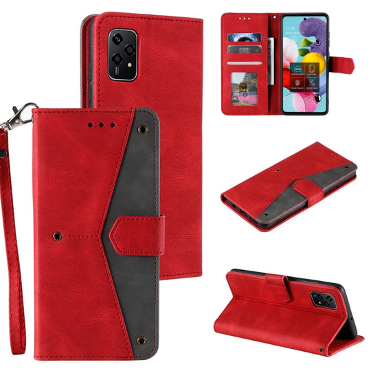 For Honor 200 Lite Global Nail Skin Feel Stitching Calf Texture Leather Phone Case(Red)