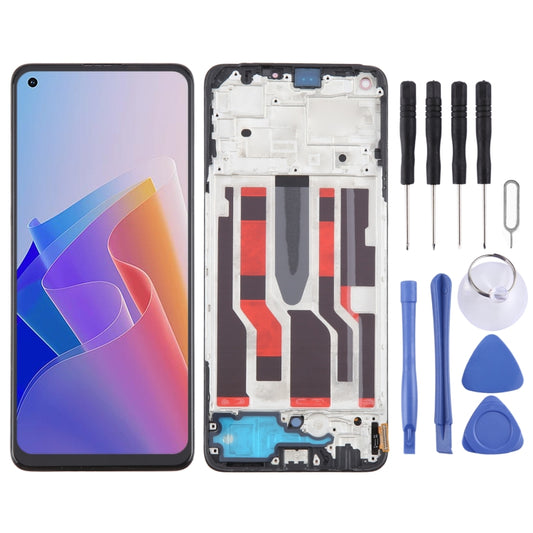 For OPPO Reno7 Z 5G OLED LCD Screen Digitizer Full Assembly with Frame - LCD Screen by buy2fix | Online Shopping UK | buy2fix