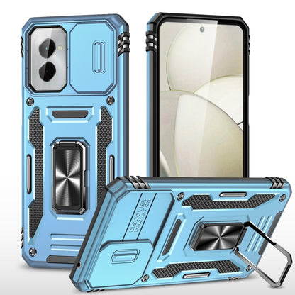 For Motorola Moto G Play 5G 2024 Armor PC + TPU Camera Shield Phone Case(Light Blue) - Motorola Cases by buy2fix | Online Shopping UK | buy2fix