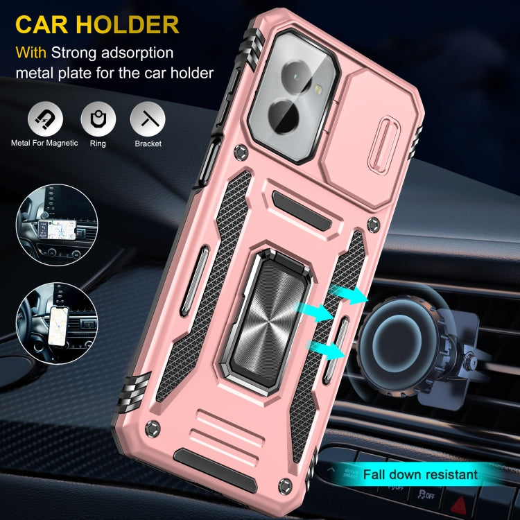 For Motorola Moto G Play 5G 2024 Armor PC + TPU Camera Shield Phone Case(Rose Gold) - Motorola Cases by buy2fix | Online Shopping UK | buy2fix