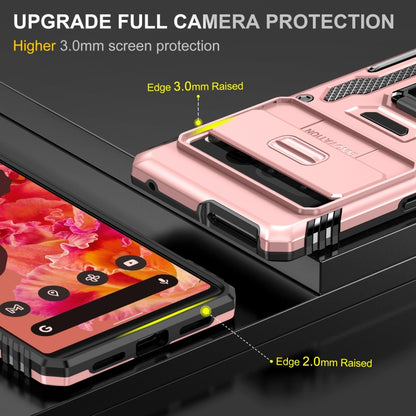 For Google Pixel 9 Pro XL 6.8 Armor PC + TPU Camera Shield Phone Case(Rose Gold) - Google Cases by buy2fix | Online Shopping UK | buy2fix