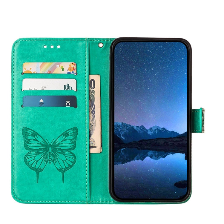 For Tecno Spark Go 2024 / Spark 20C Embossed Butterfly Leather Phone Case(Green) by buy2fix