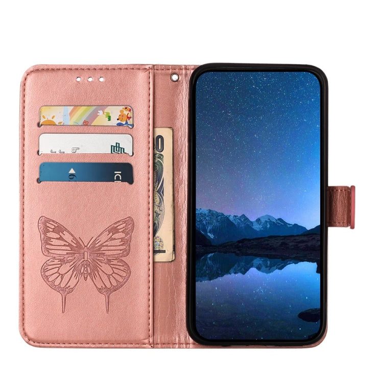 For Tecno Spark Go 2024 / Spark 20C Embossed Butterfly Leather Phone Case(Rose Gold) by buy2fix