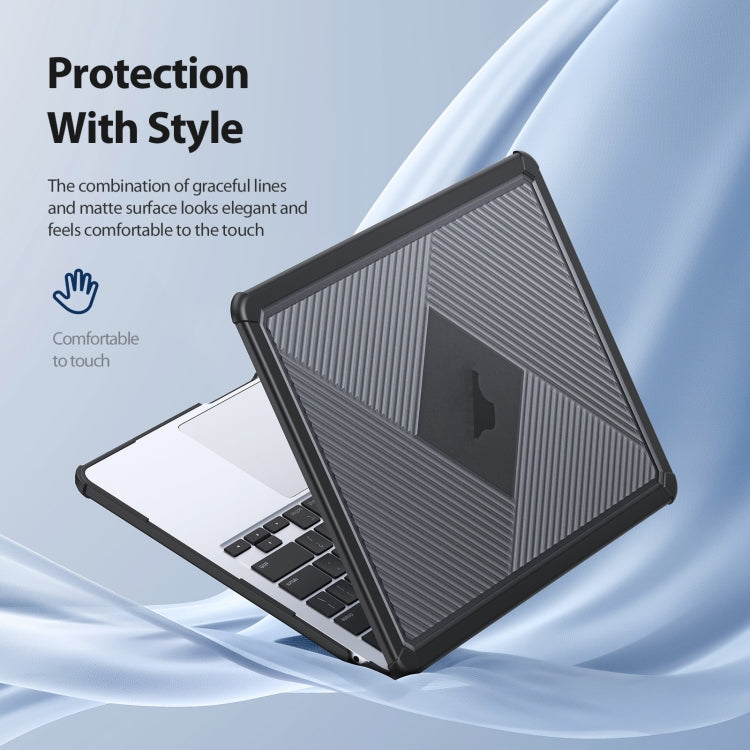 For MacBook Air/Pro 13.3 2016-2021 A1706 DUX DUCIS LCGH Laptop Frosted Protective Case(Black) - MacBook Cases by DUX DUCIS | Online Shopping UK | buy2fix