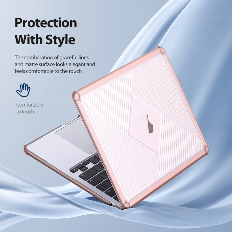 For MacBook Air/Pro 13.3 2016-2021 A1706 DUX DUCIS LCGH Laptop Frosted Protective Case(Pink) - MacBook Cases by DUX DUCIS | Online Shopping UK | buy2fix