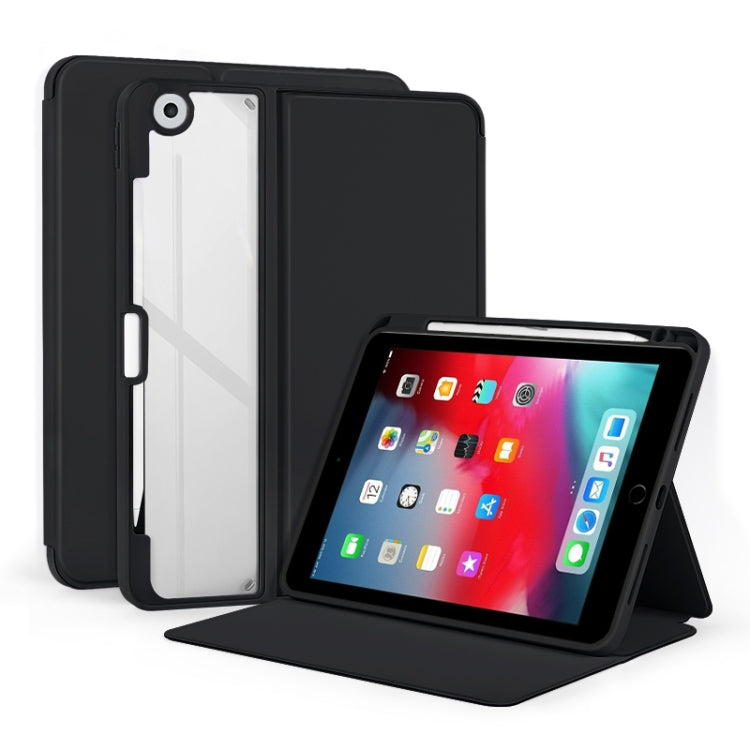 For iPad Pro 9.7 / 9.7 2018 / 2017 2-Fold Clear Acrylic Leather Tablet Case(Black) - iPad 9.7 (2018) & (2017) Cases by buy2fix | Online Shopping UK | buy2fix