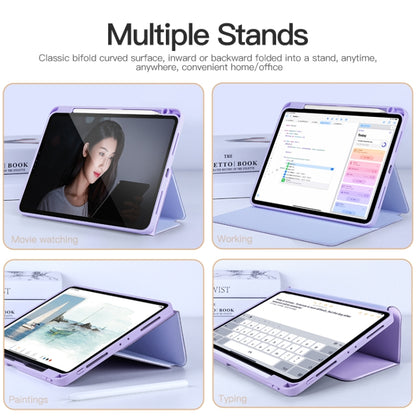 For iPad Pro 9.7 / 9.7 2018 / 2017 2-Fold Clear Acrylic Leather Tablet Case(Light Purple) - iPad 9.7 (2018) & (2017) Cases by buy2fix | Online Shopping UK | buy2fix