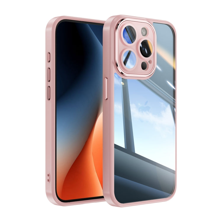 For iPhone 15 Pro Acrylic Hybrid TPU Armor Shockproof Phone Case(Pink) by buy2fix
