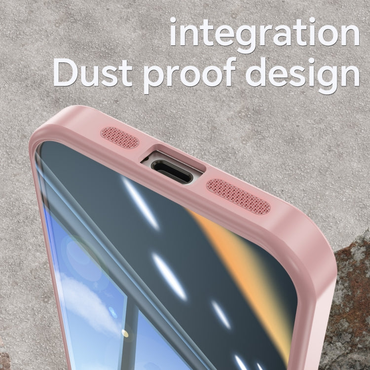 For iPhone 15 Pro Acrylic Hybrid TPU Armor Shockproof Phone Case(Pink) by buy2fix