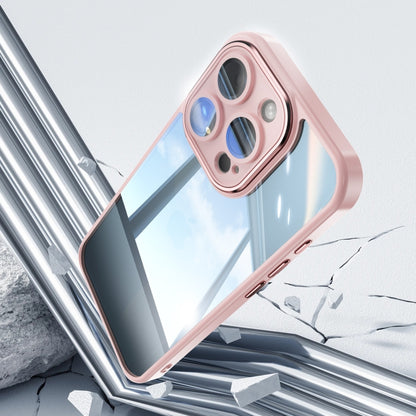 For iPhone 15 Pro Acrylic Hybrid TPU Armor Shockproof Phone Case(Pink) by buy2fix