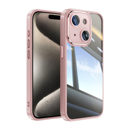 For iPhone 15 Acrylic Hybrid TPU Armor Shockproof Phone Case(Pink) by buy2fix