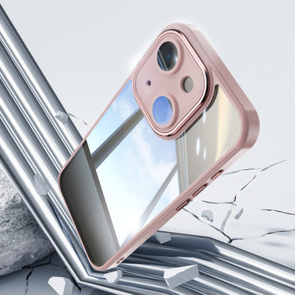 For iPhone 15 Acrylic Hybrid TPU Armor Shockproof Phone Case(Pink) by buy2fix