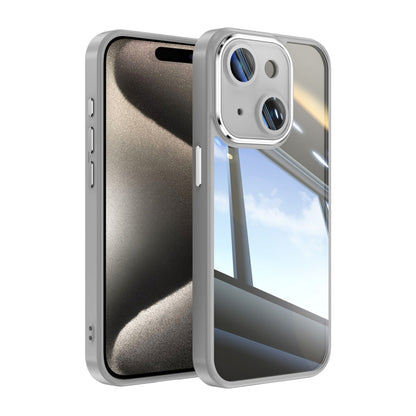 For iPhone 15 Acrylic Hybrid TPU Armor Shockproof Phone Case(Grey) by buy2fix