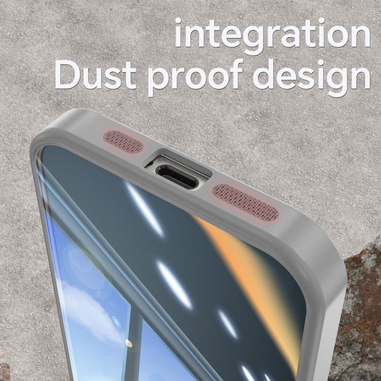 For iPhone 14 Pro Acrylic Hybrid TPU Armor Shockproof Phone Case(Grey) by buy2fix