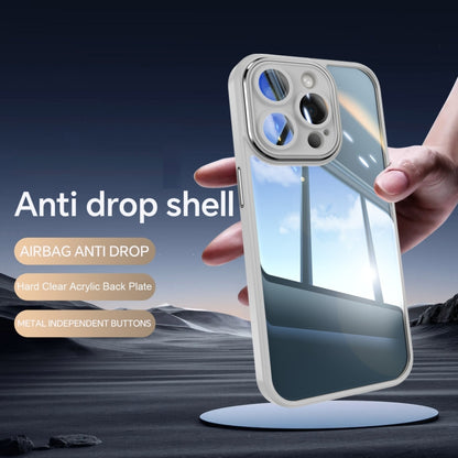 For iPhone 14 Pro Acrylic Hybrid TPU Armor Shockproof Phone Case(Grey) by buy2fix