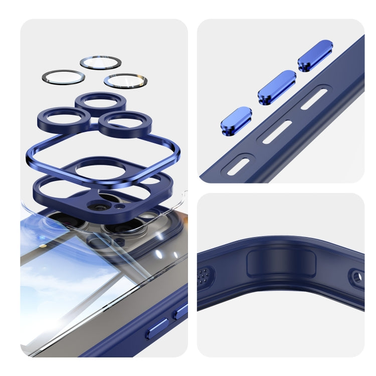 For iPhone 14 Pro Acrylic Hybrid TPU Armor Shockproof Phone Case(Blue) by buy2fix