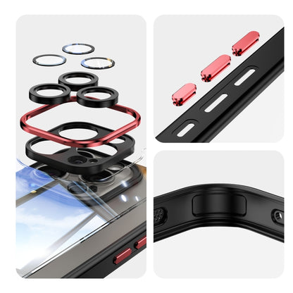 For iPhone 14 Pro Max Acrylic Hybrid TPU Armor Shockproof Phone Case(Black Red) by buy2fix