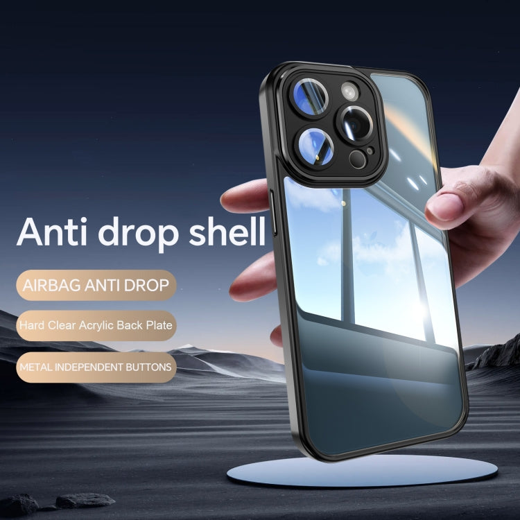 For iPhone 13 Pro Max Acrylic Hybrid TPU Armor Shockproof Phone Case(Black) by buy2fix