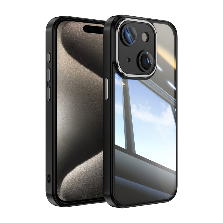 For iPhone 13 Acrylic Hybrid TPU Armor Shockproof Phone Case(Black) by buy2fix