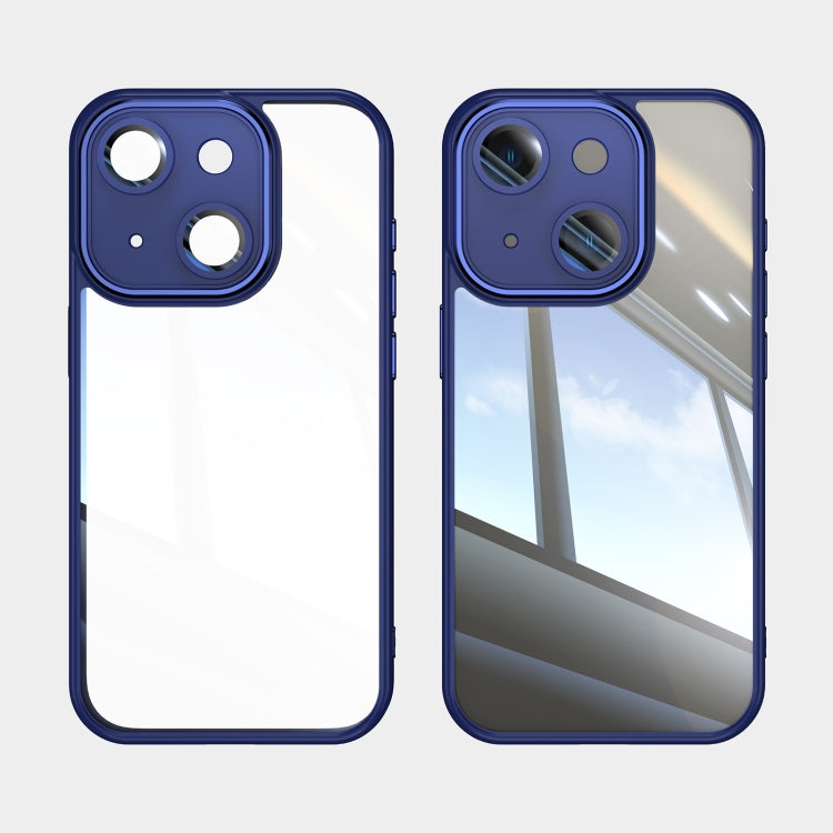For iPhone 13 Acrylic Hybrid TPU Armor Shockproof Phone Case(Blue) by buy2fix