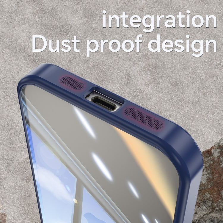 For iPhone 13 Acrylic Hybrid TPU Armor Shockproof Phone Case(Blue) by buy2fix