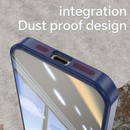 For iPhone 13 Acrylic Hybrid TPU Armor Shockproof Phone Case(Blue) by buy2fix