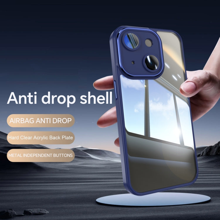 For iPhone 13 Acrylic Hybrid TPU Armor Shockproof Phone Case(Blue) by buy2fix
