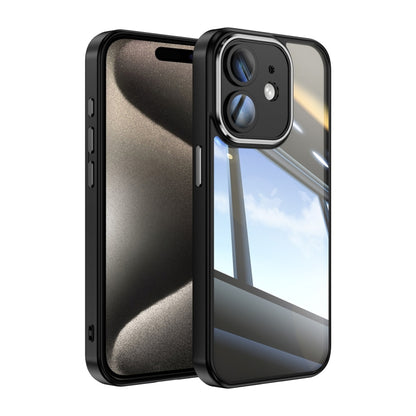 For iPhone 12 Acrylic Hybrid TPU Armor Shockproof Phone Case(Black) by buy2fix