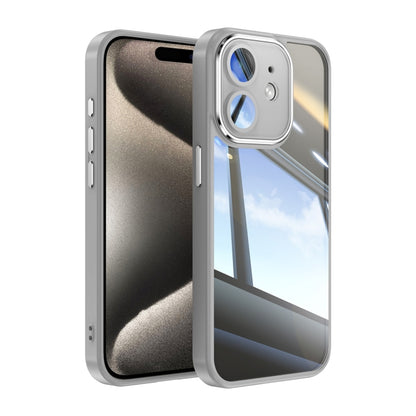 For iPhone 12 Acrylic Hybrid TPU Armor Shockproof Phone Case(Grey) by buy2fix