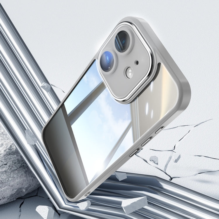 For iPhone 12 Acrylic Hybrid TPU Armor Shockproof Phone Case(Grey) by buy2fix