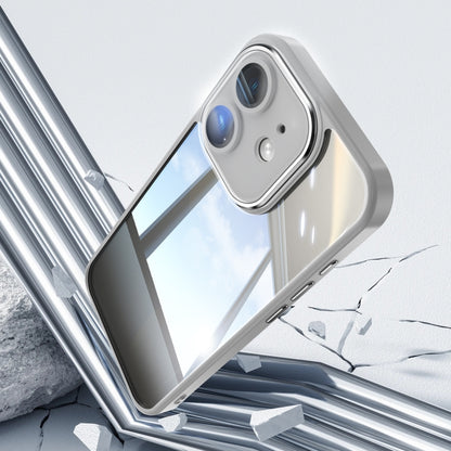 For iPhone 12 Acrylic Hybrid TPU Armor Shockproof Phone Case(Grey) by buy2fix