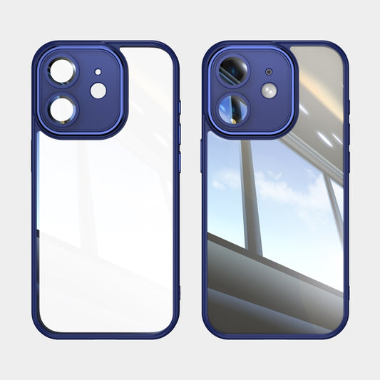 For iPhone 12 Acrylic Hybrid TPU Armor Shockproof Phone Case(Blue) by buy2fix