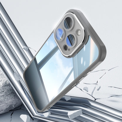 For iPhone 12 Pro Max Acrylic Hybrid TPU Armor Shockproof Phone Case(Grey) by buy2fix