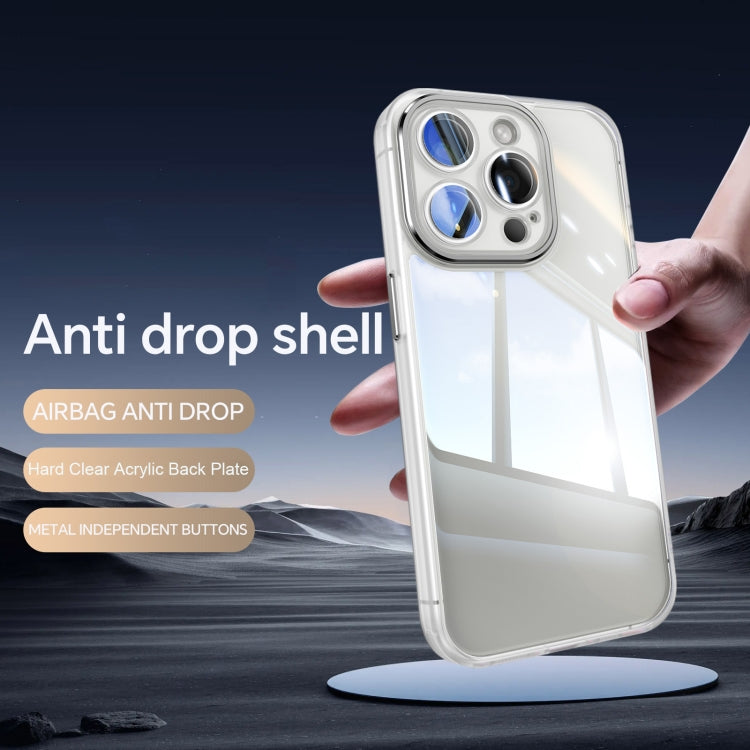 For iPhone 12 Pro Max Acrylic Hybrid TPU Armor Shockproof Phone Case(Transparent) by buy2fix