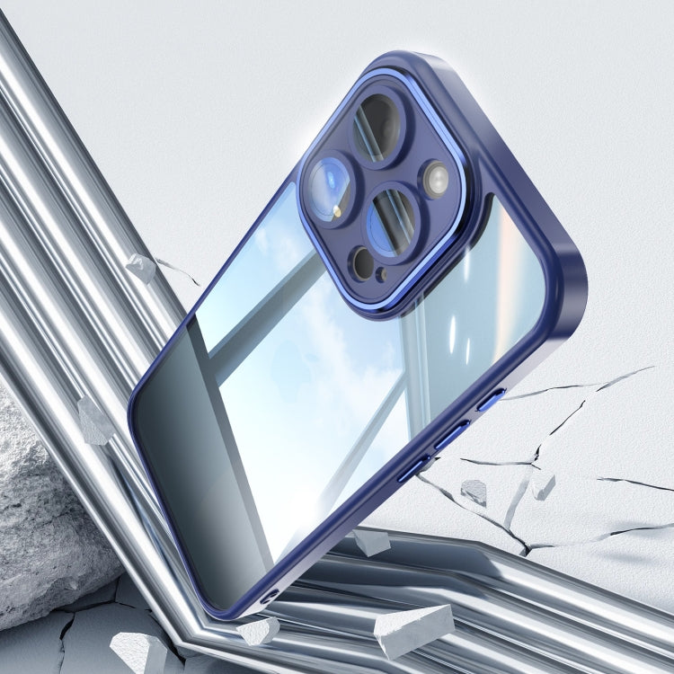 For iPhone 12 Pro Acrylic Hybrid TPU Armor Shockproof Phone Case(Blue) by buy2fix