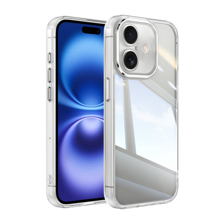 For iPhone 16 Plus Acrylic Hybrid TPU Armor Shockproof Phone Case(Transparent) by buy2fix