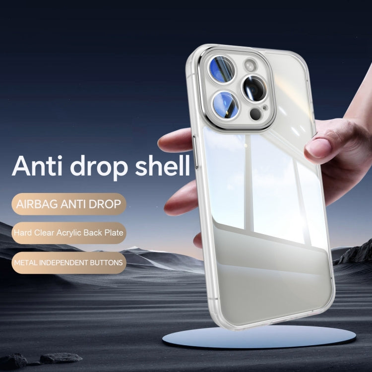 For iPhone 16 Plus Acrylic Hybrid TPU Armor Shockproof Phone Case(Transparent) by buy2fix