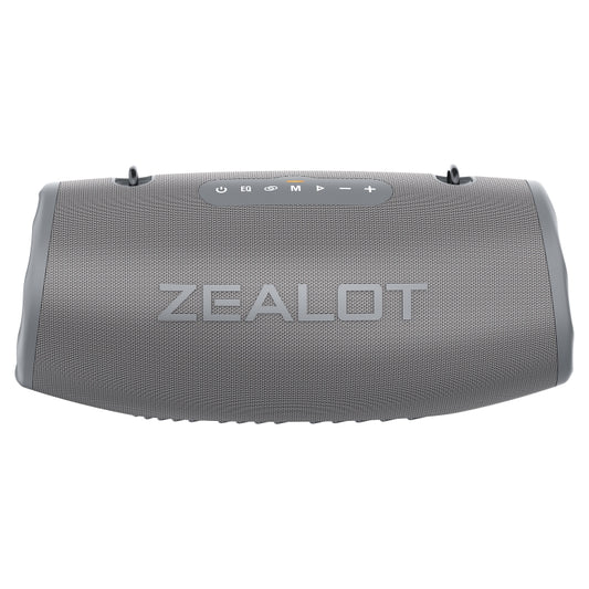 Zealot S87 80W Portable Outdoor Bluetooth Speaker with RGB Light(Grey) by ZEALOT