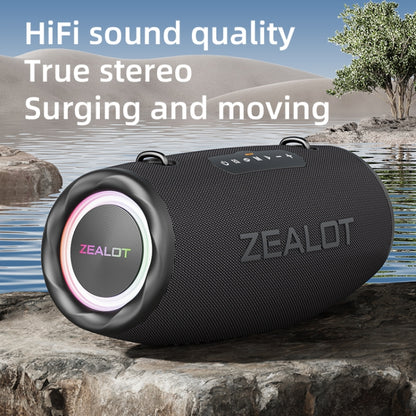 Zealot S87 80W Portable Outdoor Bluetooth Speaker with RGB Light(Grey) - Waterproof Speaker by ZEALOT | Online Shopping UK | buy2fix