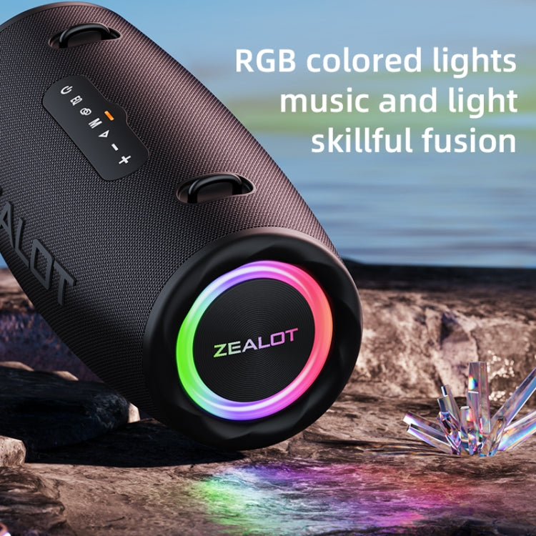 Zealot S87 80W Portable Outdoor Bluetooth Speaker with RGB Light(Grey) - Waterproof Speaker by ZEALOT | Online Shopping UK | buy2fix