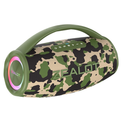 Zealot S97 80W Outdoor Portable RGB Light Bluetooth Speaker(Camouflage) - Waterproof Speaker by ZEALOT | Online Shopping UK | buy2fix