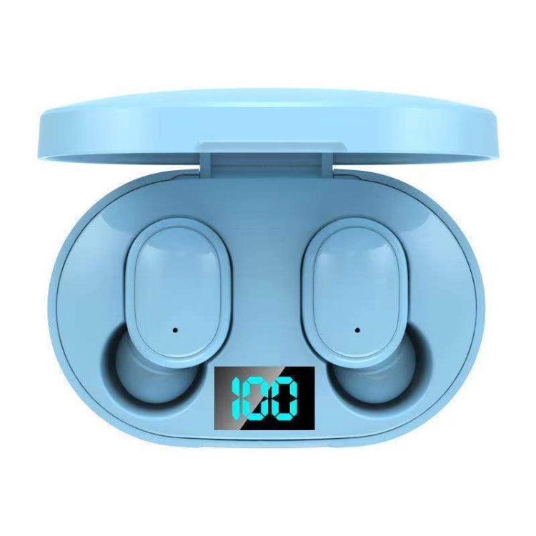 E6S LED Display TWS Wireless Bluetooth Earphone(Blue) - TWS Earphone by buy2fix | Online Shopping UK | buy2fix