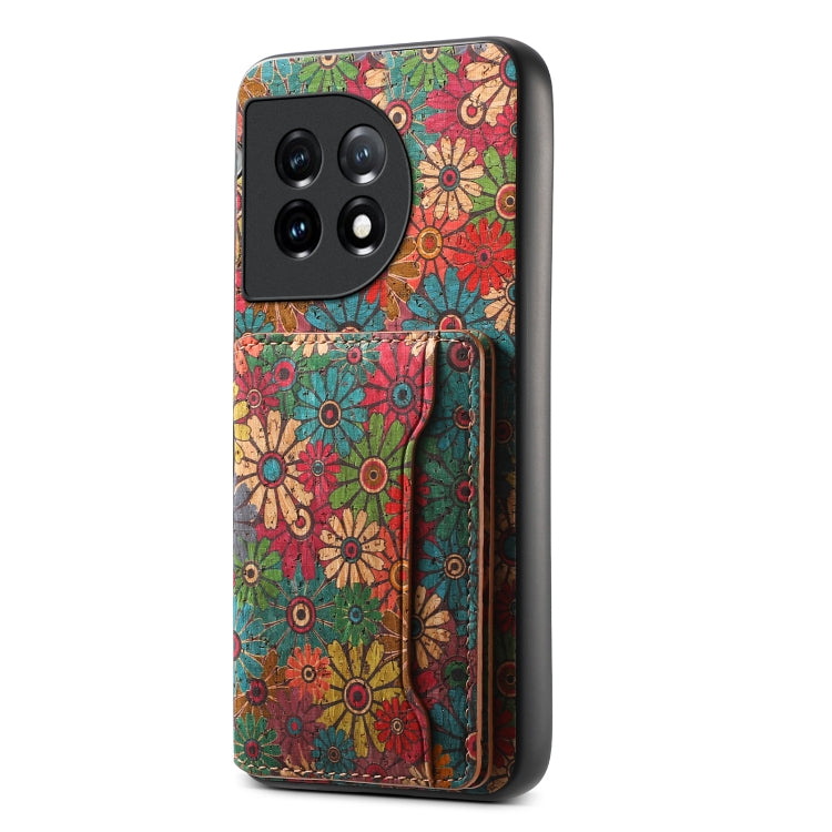 For OnePlus 11 Card Slot Holder Phone Case(Spring Green) by buy2fix