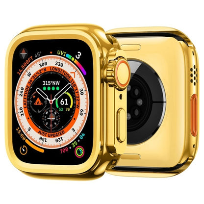 For Apple Watch Series 9 / 8 / 7 45mm Change to Ultra 49mm Titanium Alloy Watch Case(Gold) by buy2fix