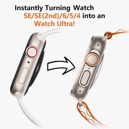 For Apple Watch Series 6 / 5 / 4 / SE 44mm Change to Ultra 49mm Titanium Alloy Watch Case(Grey) by buy2fix